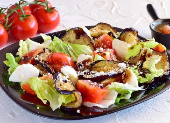 Crispy Eggplant Delight: Italian Salad "Parmigiano" Recipe