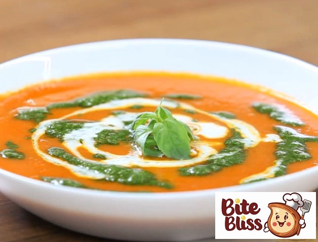 Creamy Tomato Soup with Pesto