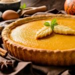 Pumpkin pie with ginger crust