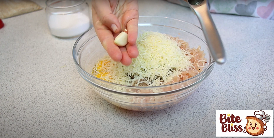 Add a clove of garlic through a press, put a couple of tablespoons of grated breadcrumbs all mix well