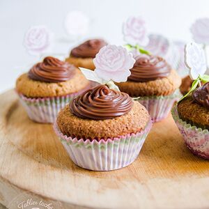 Walnut Cupcakes with Creamy Lindt Chocolate Ganache