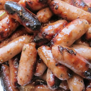 Sticky, Spicy, Sweet Maille Honey Balsamic Dijon Cocktail Sausages with Fresh Herbs recipes