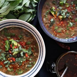 LENTIL, CHILI & THAI BASIL SOUP