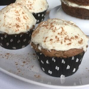 Apple Cider-Roasted Carrot Cupcakes