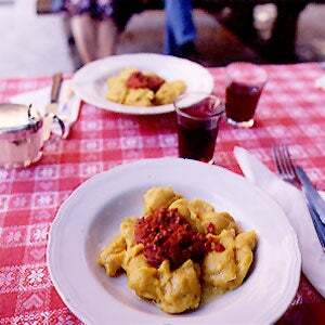 Squash Gnocchi with Meat Sauce