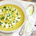 CHILLED AVOCADO SOUP + CILANTRO OIL