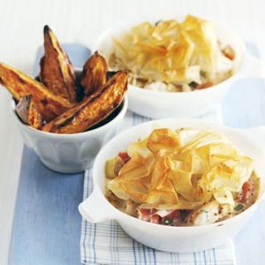 Chicken & leek pies