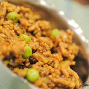 Curried Ground Meat or Keema Matar