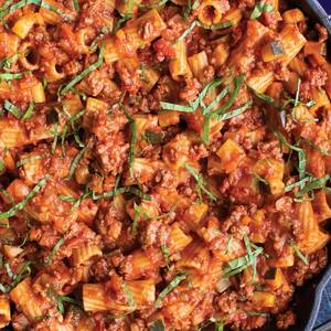 Rigatoni with Meat Sauce