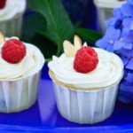 Blueberry and Raspberry Ricotta Almond Cupcake with Cream Cheese Frosting